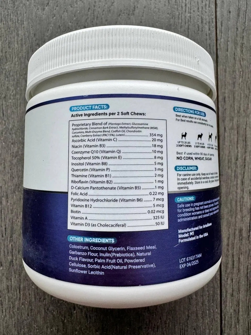 Dog Multivitamin Chewable With Glucosamine 20 In 1 Dog Vitamins And Supplements Senior & Puppy Multivitamin For Dogs Pet Joint Support Health Immunity Mobility Gut Skin 120 Chews - Image 3